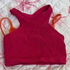 FP Movement Cropped Tank with bra built in.